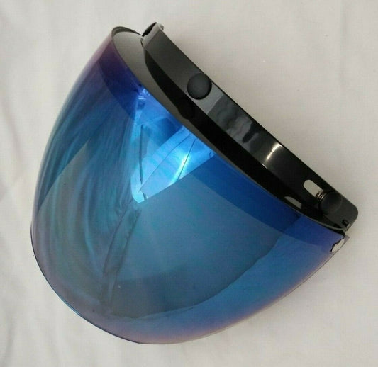 02-212 3 Snap Flip Shield - Hard Coated Blue Mirror  Thunderbird Speed Shop