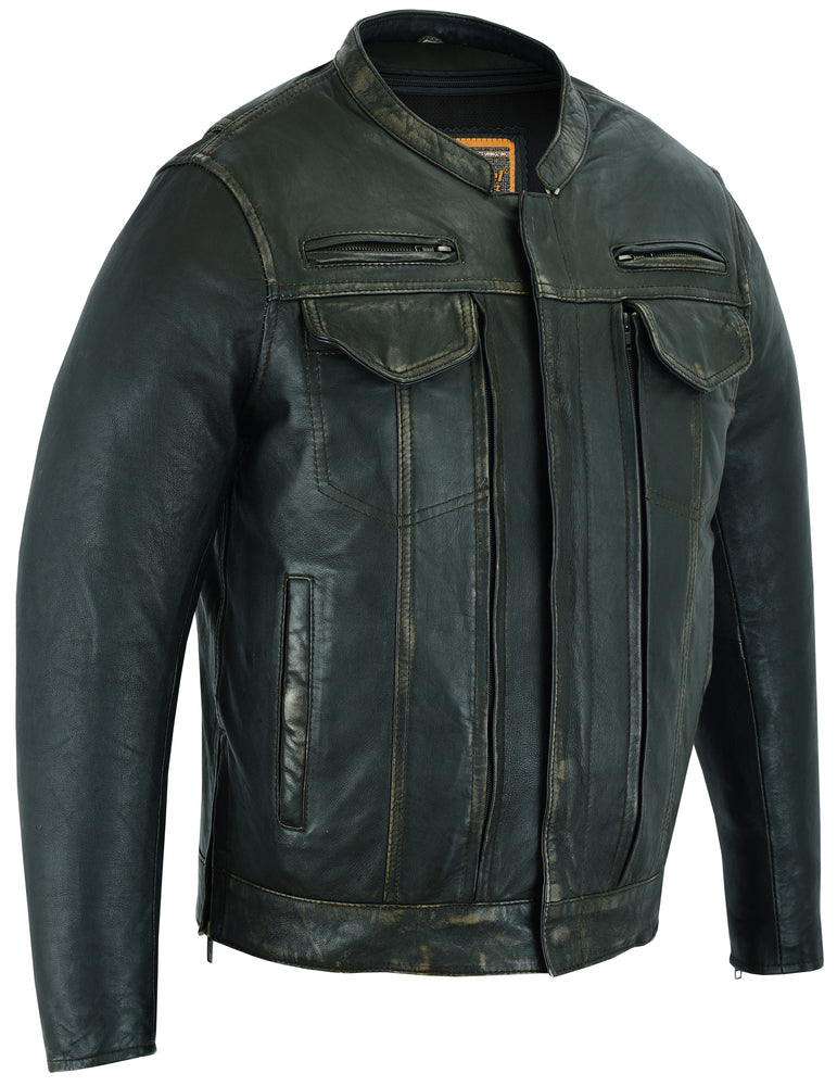 DS790 Men's Modern Utility Style Jacket in Lightweight Drum Dyed Dist  Thunderbird Speed Shop