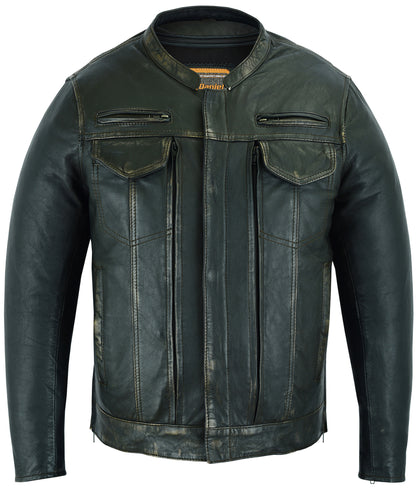 DS790 Men's Modern Utility Style Jacket in Lightweight Drum Dyed Dist  Thunderbird Speed Shop