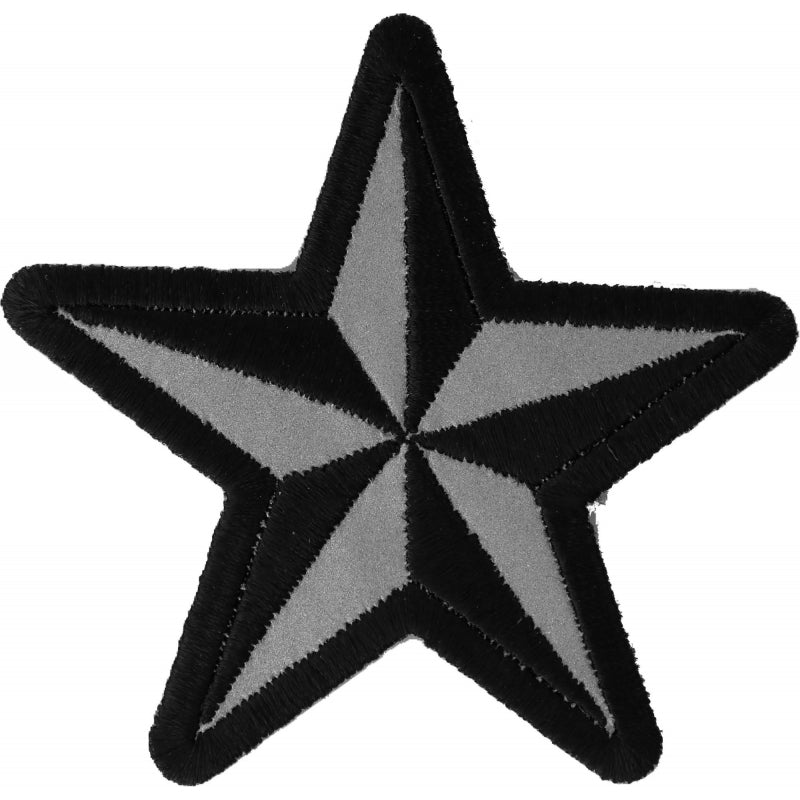 P1479REF Reflective Nautical Star Novelty Iron on Patch  Thunderbird Speed Shop