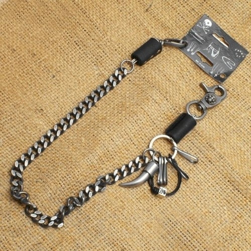 WA-WC7032 Wallet Chain with a skull / horn / leather designs, single  Thunderbird Speed Shop