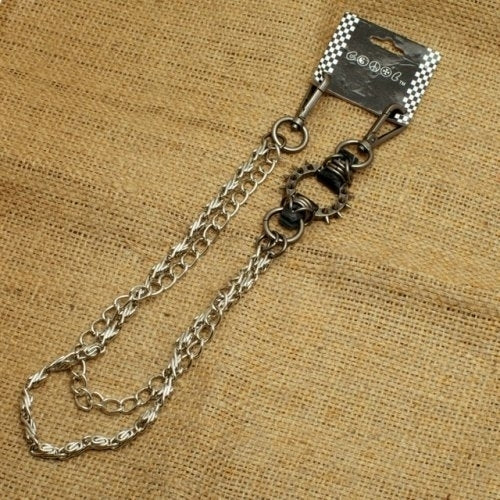 WA-WC7702W Spike ring Wallet Chain with chrome double chain,  Thunderbird Speed Shop