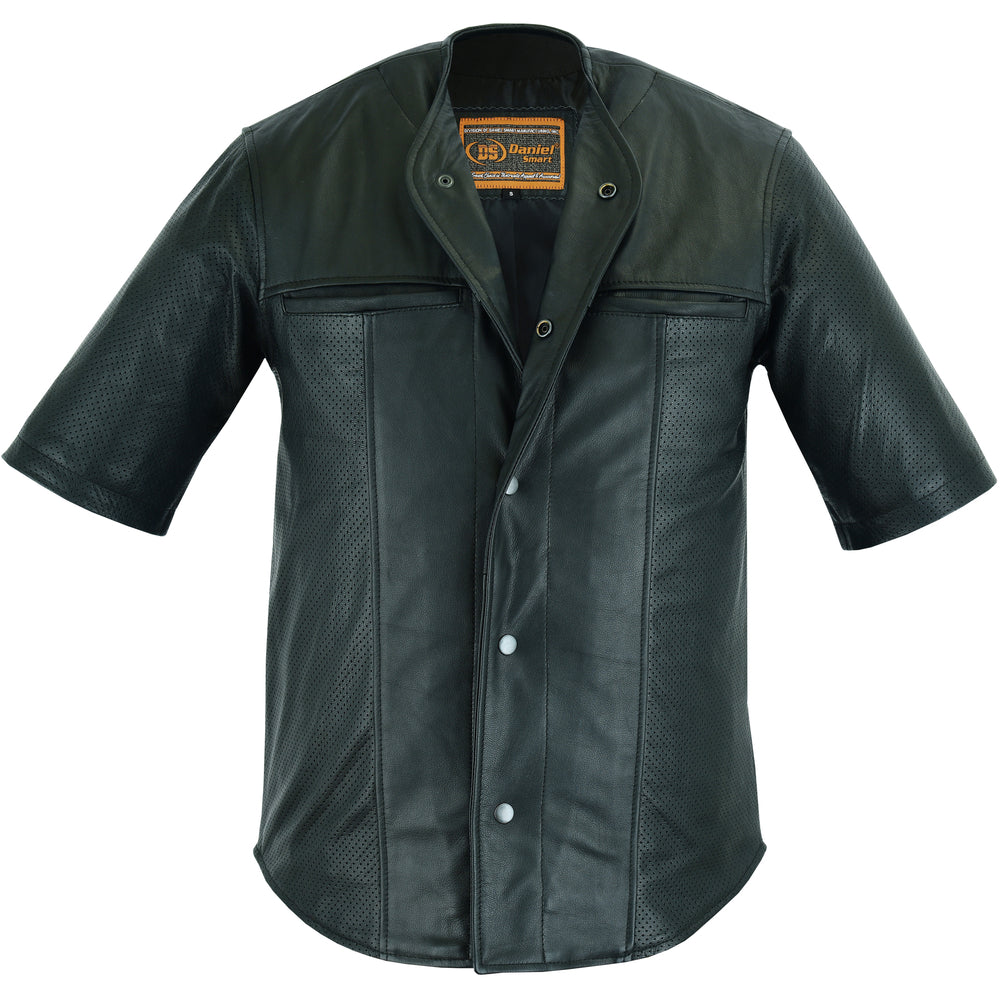 DS775 Leather Baseball Motorcycle Shirt  Thunderbird Speed Shop