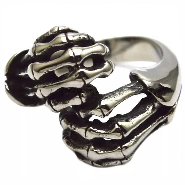 R3002 Stainless Steel Skull Fingers Biker Ring  Thunderbird Speed Shop