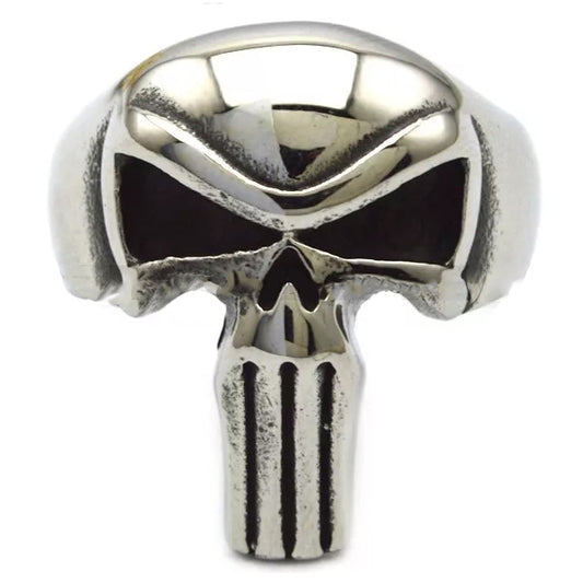 R3003 Punisher Skull Stainless Steel Biker Ring  Thunderbird Speed Shop