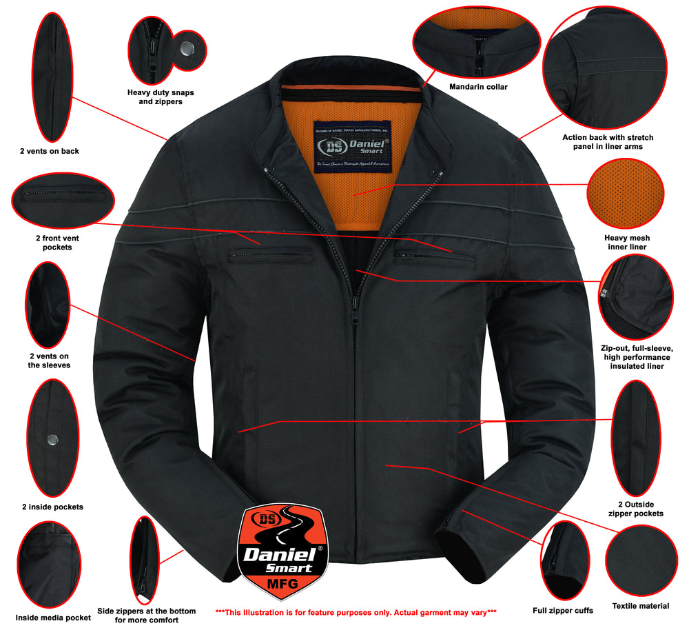 DS705 All Season Men's Textile Jacket  Thunderbird Speed Shop