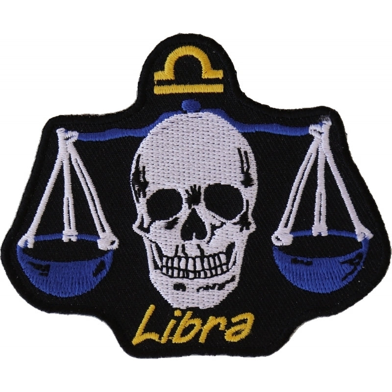 P5474 Libra Skull Zodiac Sign Patch  Thunderbird Speed Shop