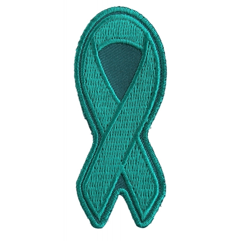 P3779 Teal PTSD Awareness Ribbon Patch  Thunderbird Speed Shop