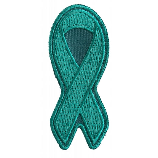 P3779 Teal PTSD Awareness Ribbon Patch  Thunderbird Speed Shop