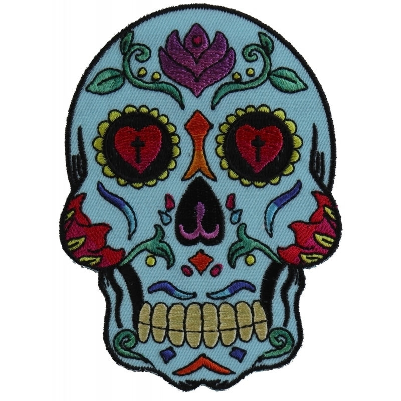 P5984 Sugar Skull Blue Patch  Thunderbird Speed Shop