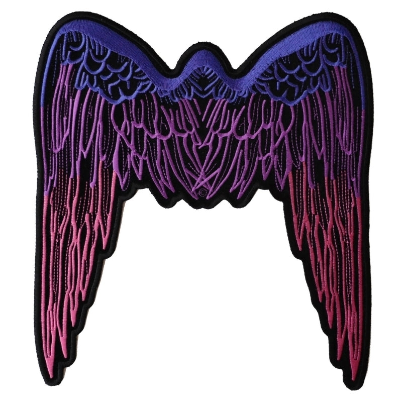 PL2648 Pink Angel Wings Large Embroidered Iron on Patch  Thunderbird Speed Shop