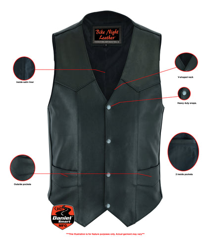 DS104 Men's Plain Side Economy Vest  Thunderbird Speed Shop