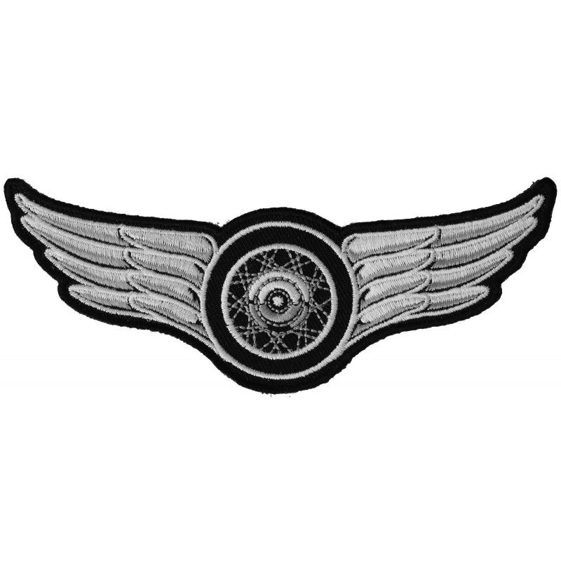 P3845 Winged Wheel Small Iron on Biker Patch  Thunderbird Speed Shop