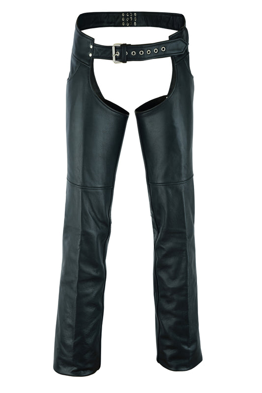 DS447TALL Tall Classic Leather Chaps with Jeans Pockets  Thunderbird Speed Shop