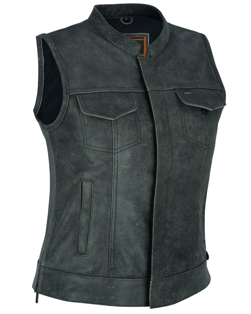 DS229  Women's Premium Single Back Panel Concealment Vest - GRAY  Thunderbird Speed Shop