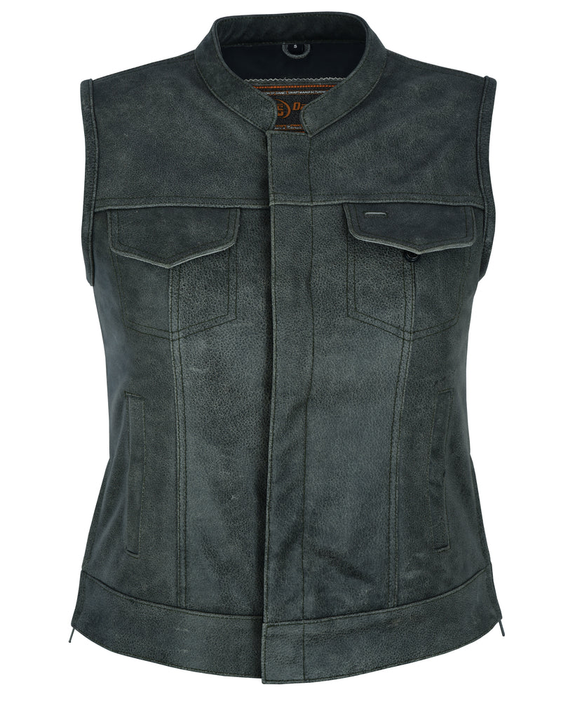 DS229  Women's Premium Single Back Panel Concealment Vest - GRAY  Thunderbird Speed Shop