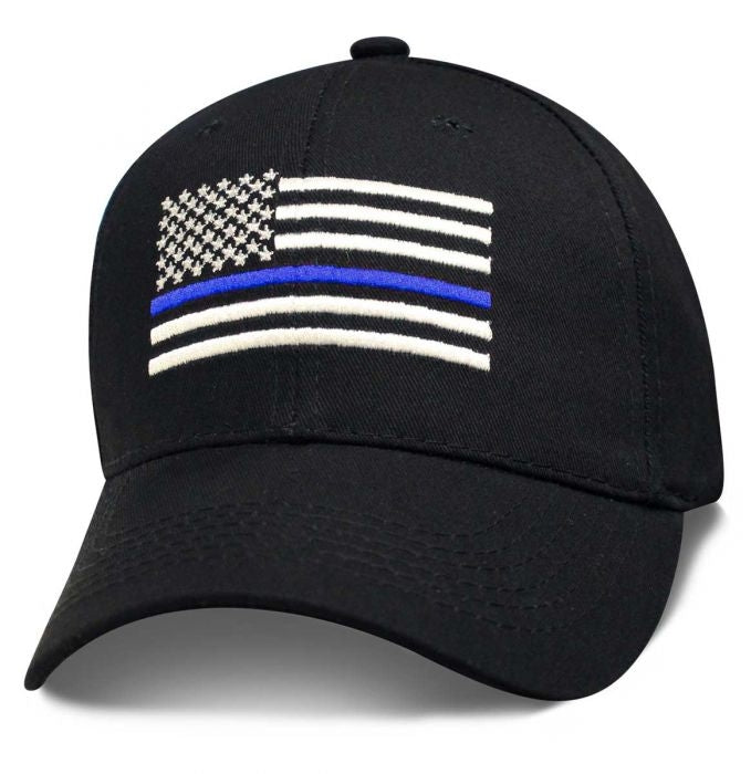 SPOLICE Blue Stripe Police Flag Cap  Thunderbird Speed Shop