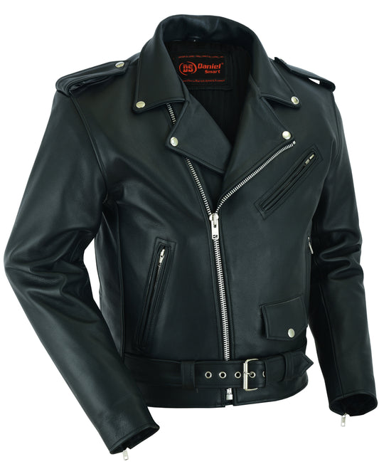 DS761 Motorcycle Armored Classic Biker Leather Jacket  Thunderbird Speed Shop