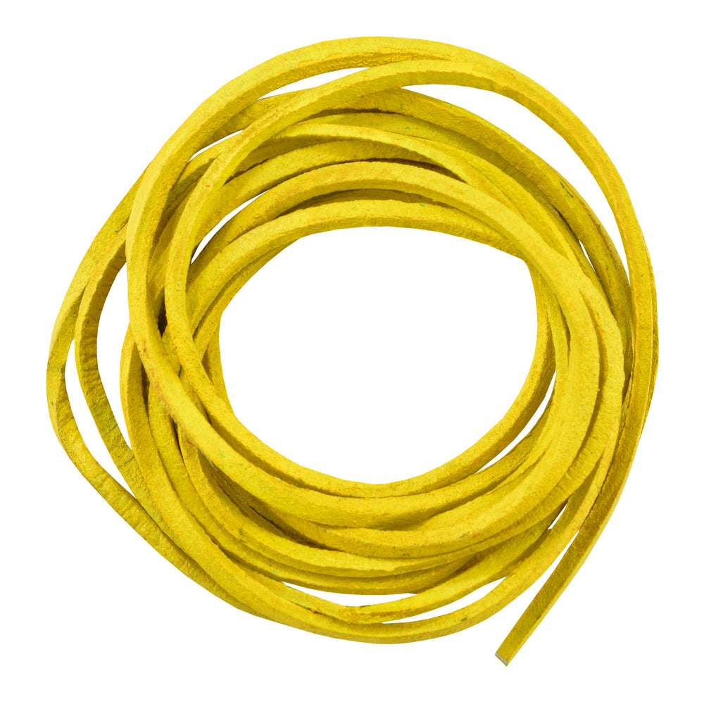 SLYELLOW 6' Feet Leather Laces - Yellow  Thunderbird Speed Shop