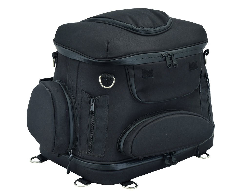 DS388 Daniel Smart Black Heavy Duty Textile Motorcycle Pet Carrier Si  Thunderbird Speed Shop