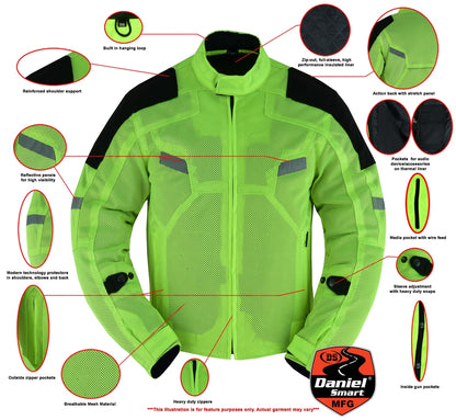 DS765 Men's Performance Mesh Jacket - High Vis  Thunderbird Speed Shop