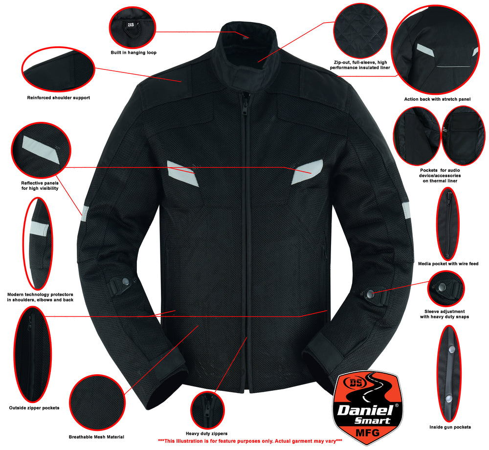 DS766 Men's Performance Mesh Jacket - Black  Thunderbird Speed Shop