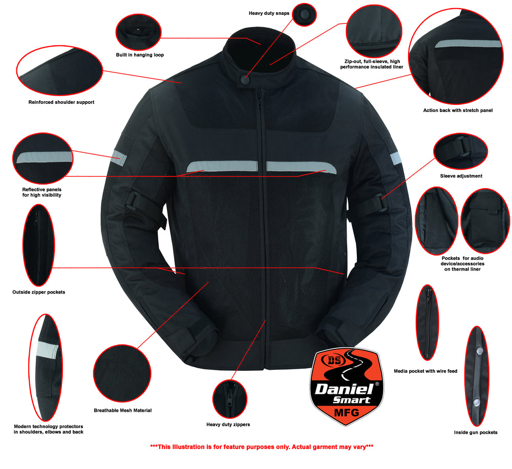 DS764 Men's Racer Mesh Jacket - Black  Thunderbird Speed Shop