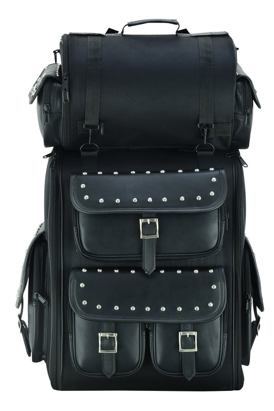 DS386 Updated Touring Back Pack With Studs  Thunderbird Speed Shop