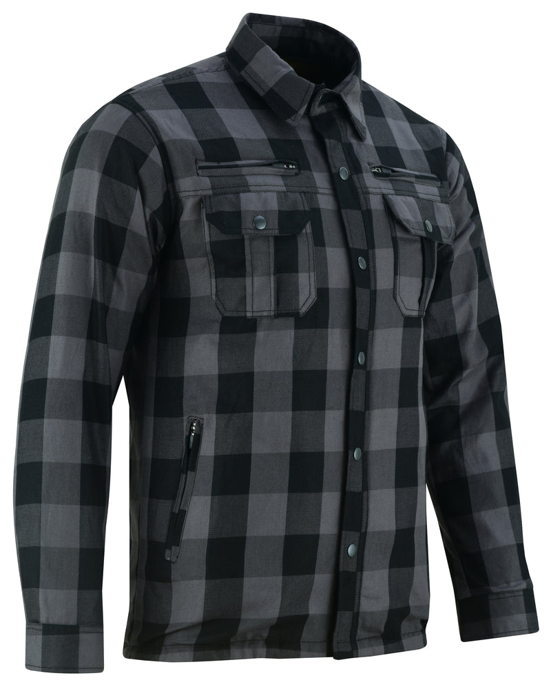 DS4670 Armored Flannel Shirt - Gray  Thunderbird Speed Shop