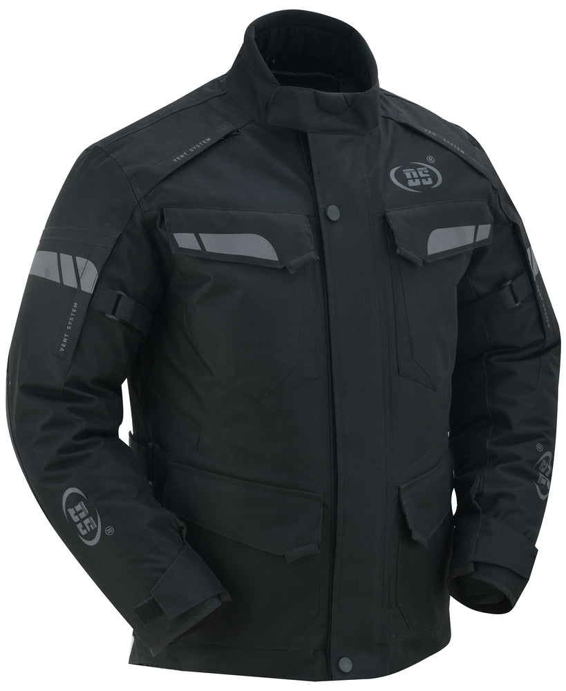 DS4615 Advance Touring Textile Motorcycle Jacket for Men - Black  Thunderbird Speed Shop