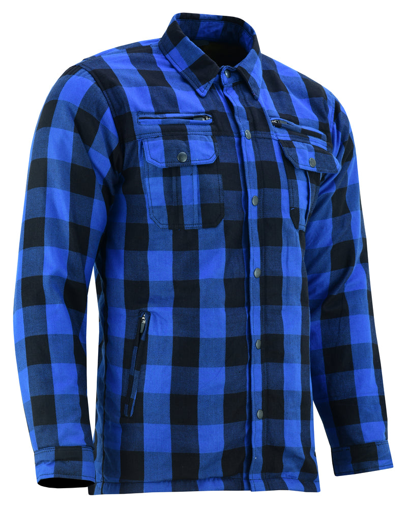 DS4674 Armored Flannel Shirt - Blue  Thunderbird Speed Shop