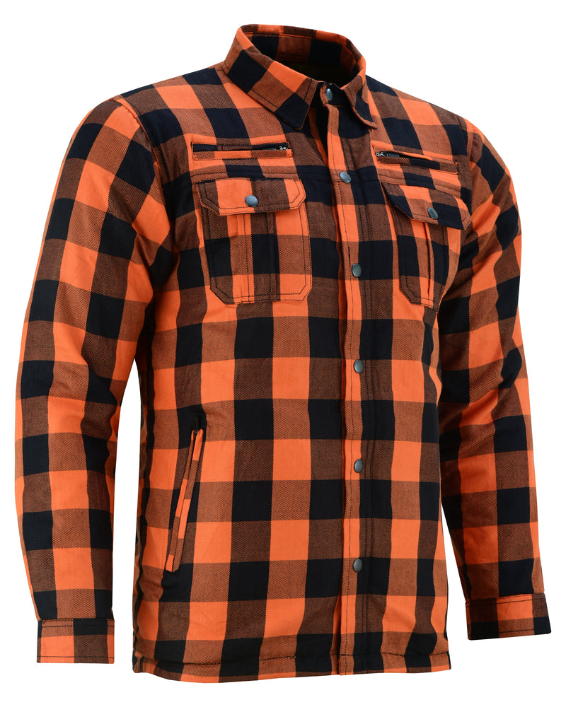 DS4675 Armored Flannel Shirt - Orange  Thunderbird Speed Shop