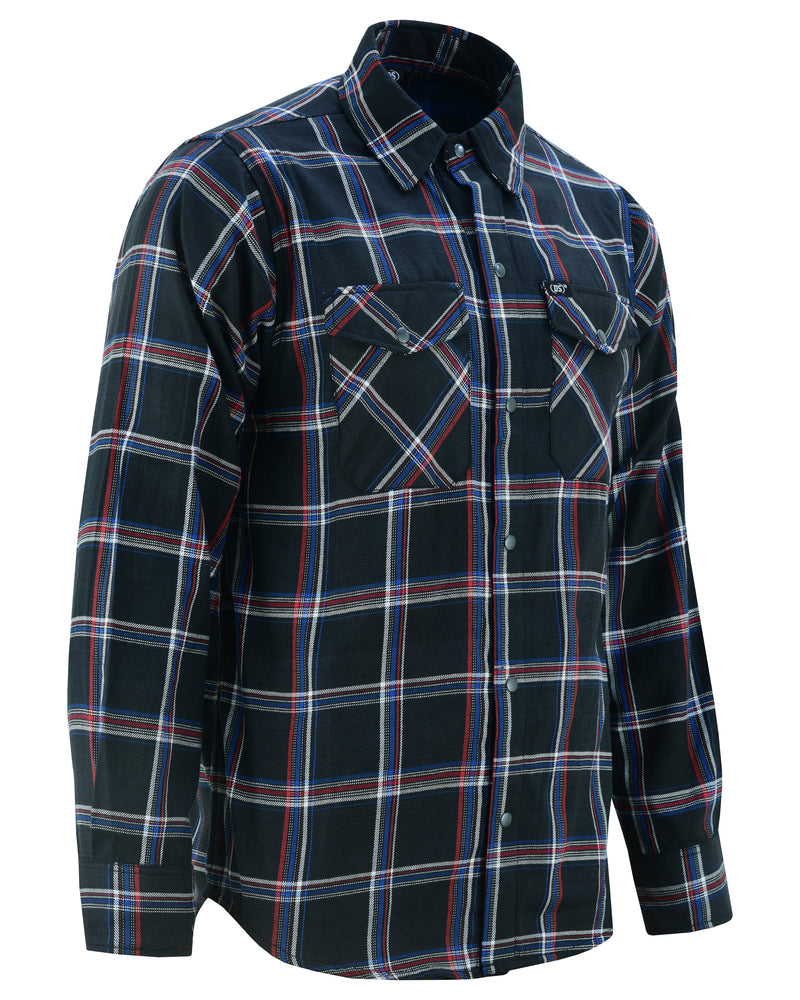 DS4680 Flannel Shirt - Black, Red and Blue  Thunderbird Speed Shop