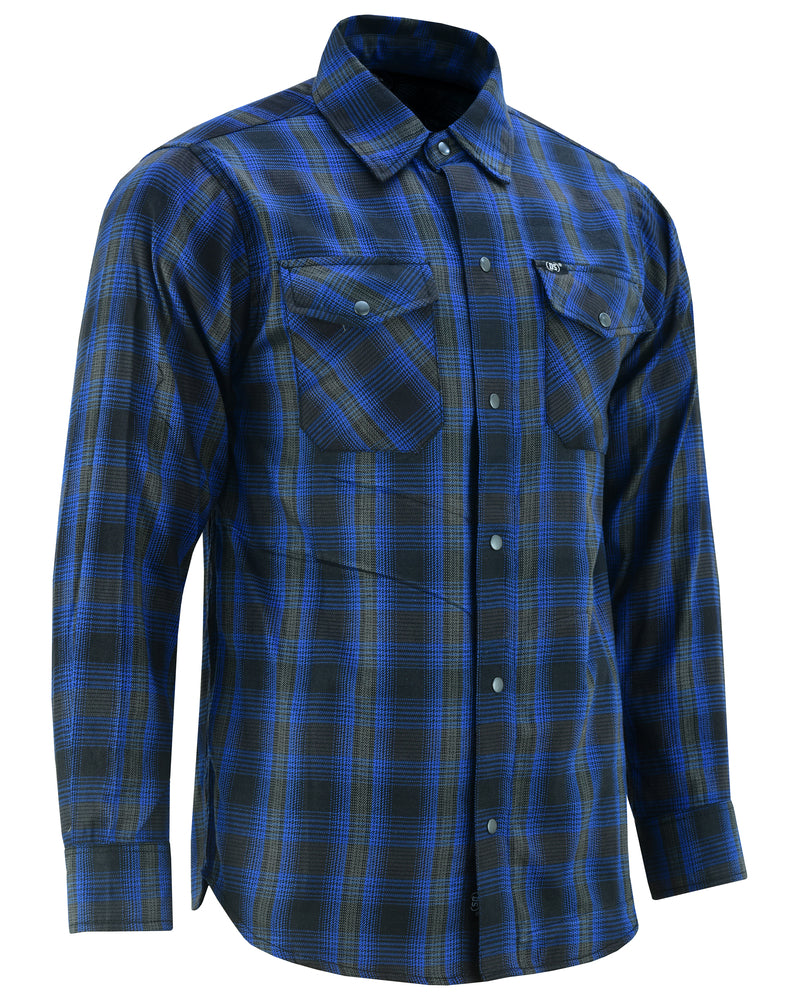 DS4681 Flannel Shirt - Daze Blue and Black  Thunderbird Speed Shop