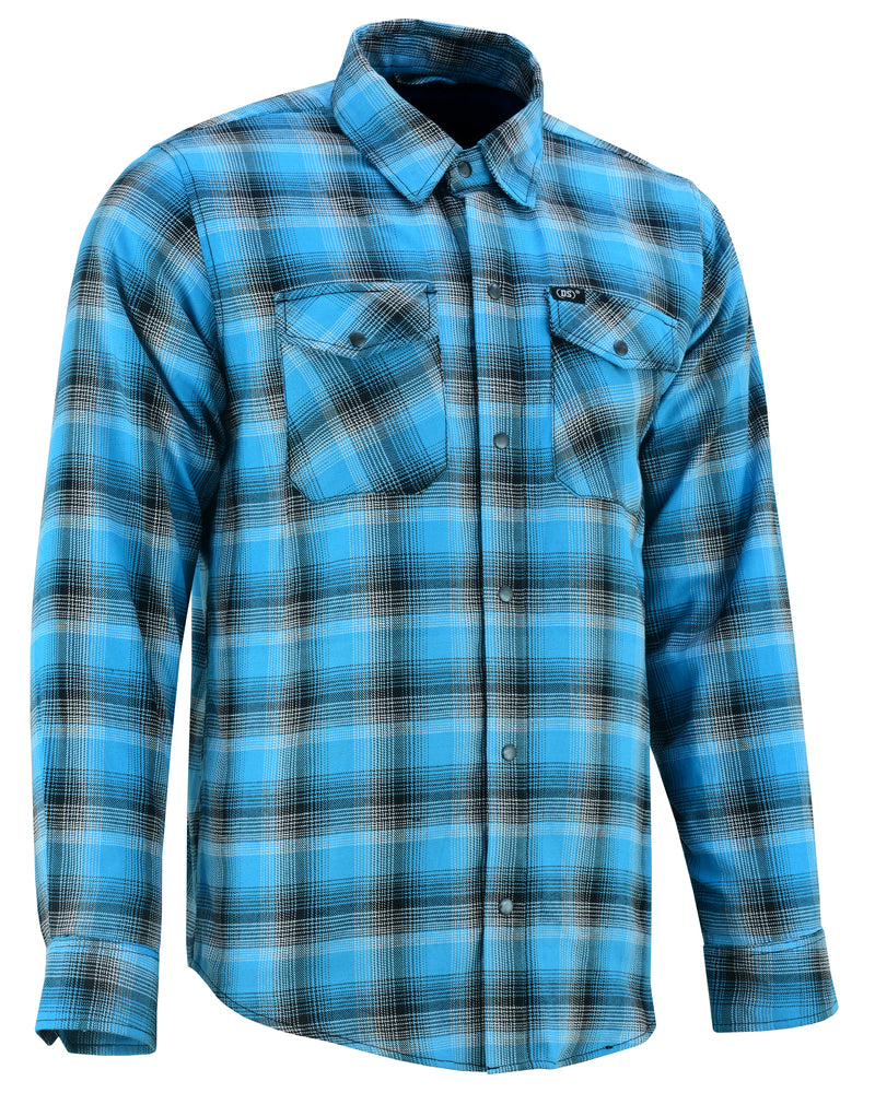 DS4683 Flannel Shirt - Blue and Black Shaded  Thunderbird Speed Shop