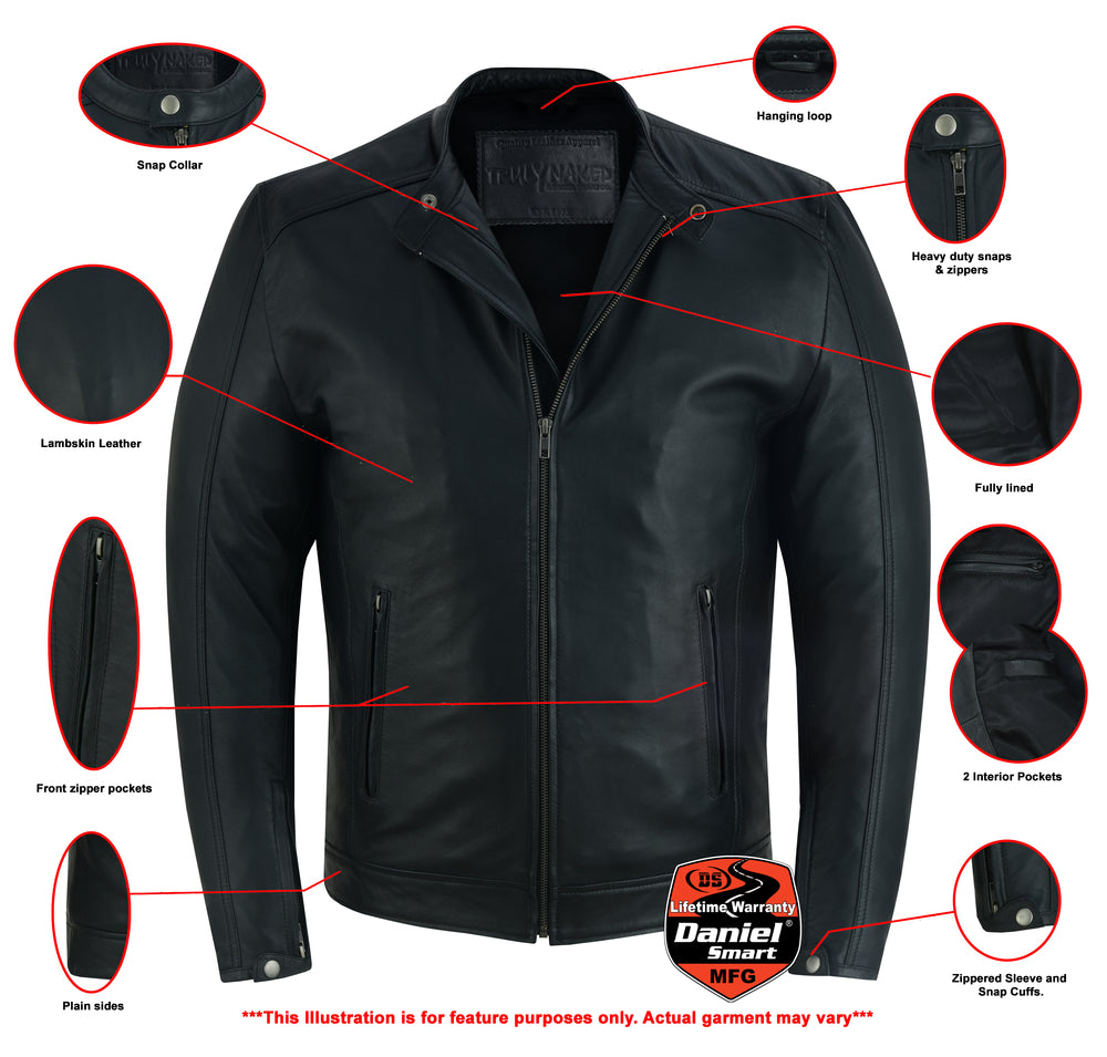 Classic Joe Men's Fashion Leather Jacket  Thunderbird Speed Shop