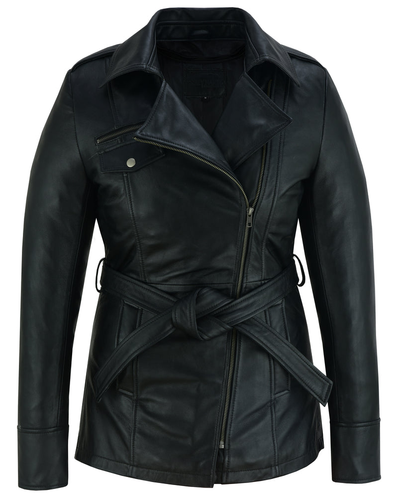 Elan Women's Leather Jacket Black  Thunderbird Speed Shop