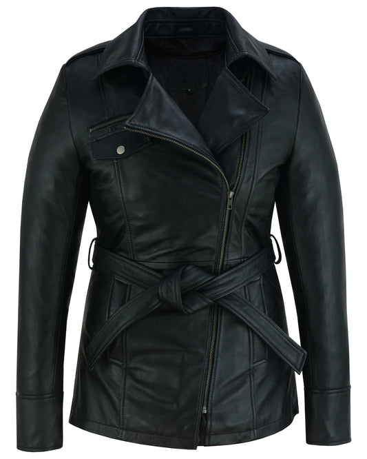 Elan Women's Leather Jacket Black  Thunderbird Speed Shop
