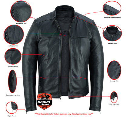 Wanton Men's Fashion Leather Jacket  Thunderbird Speed Shop