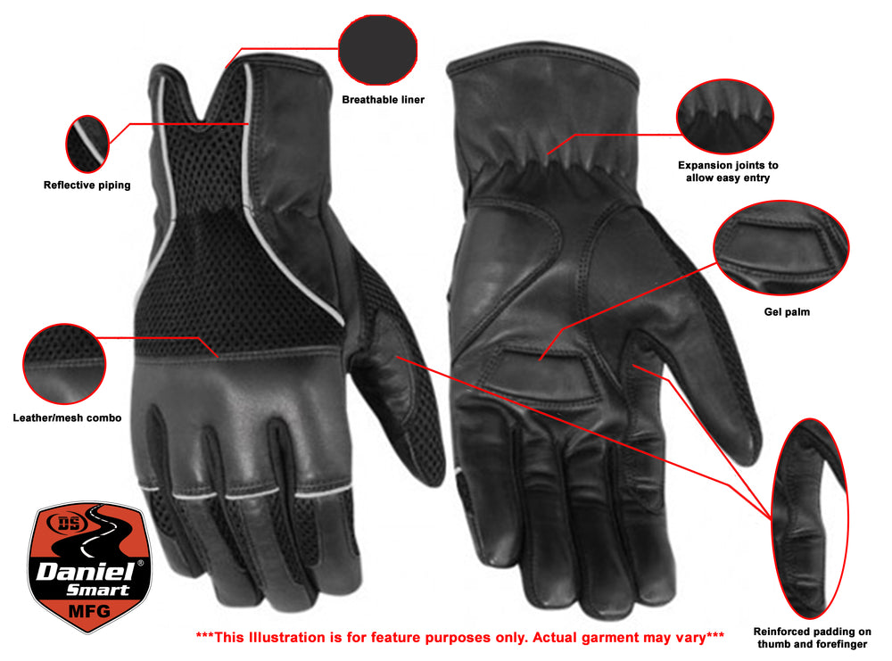 DS65 Leather / Mesh Summer Glove  Thunderbird Speed Shop