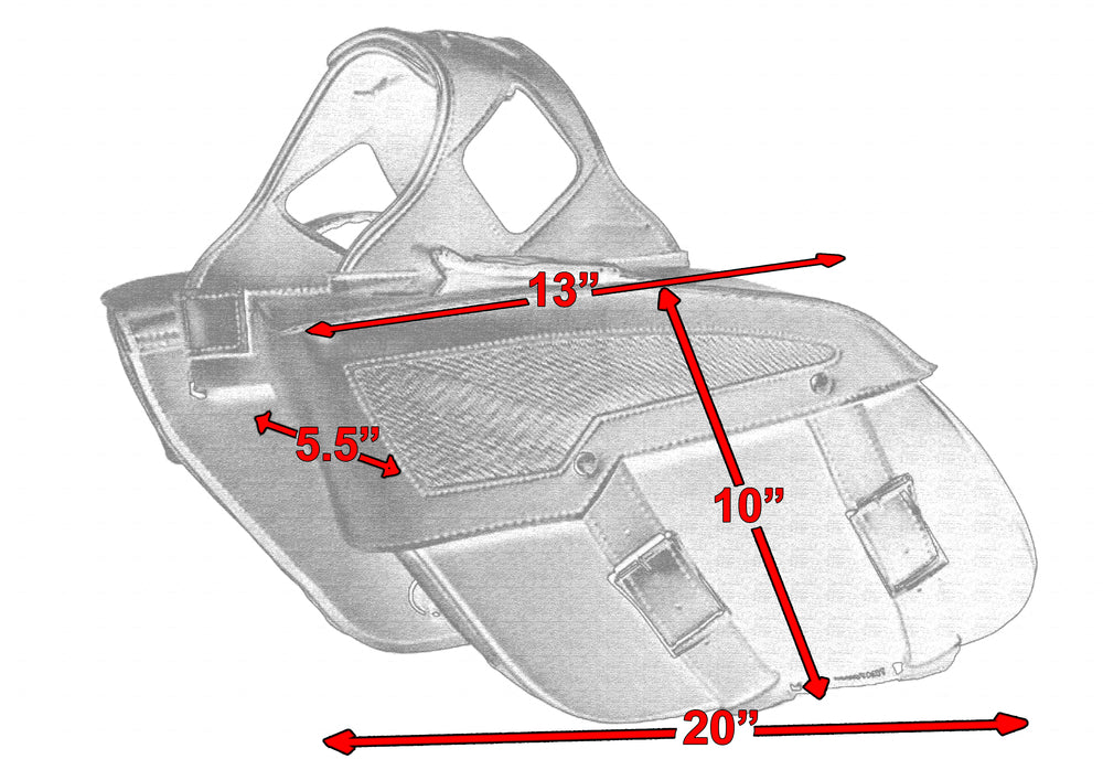 DS313 Two Strap Saddle Bag  Thunderbird Speed Shop