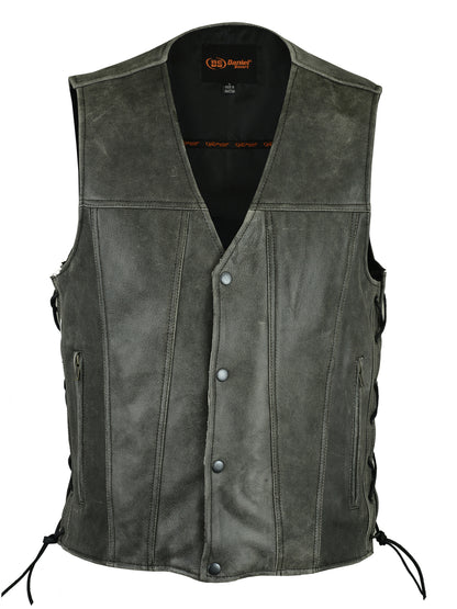 DS105V Men's Gray Single Back Panel Concealed Carry Vest  Thunderbird Speed Shop