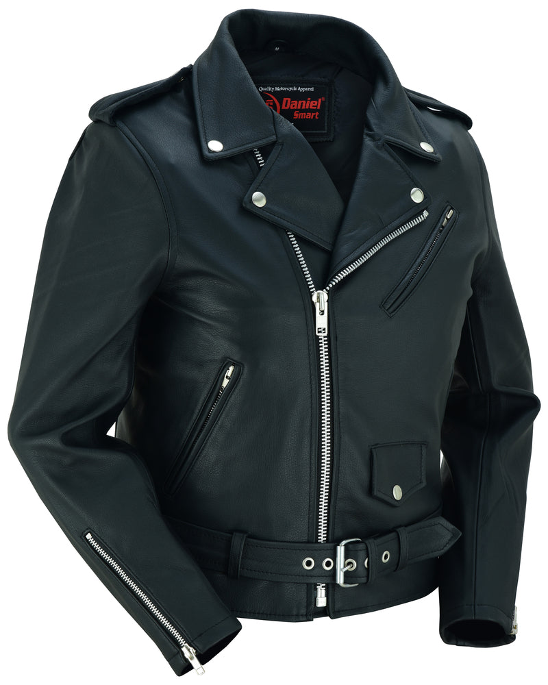 DS850 Women's Classic Plain Side Fitted M/C Style Jacket  Thunderbird Speed Shop