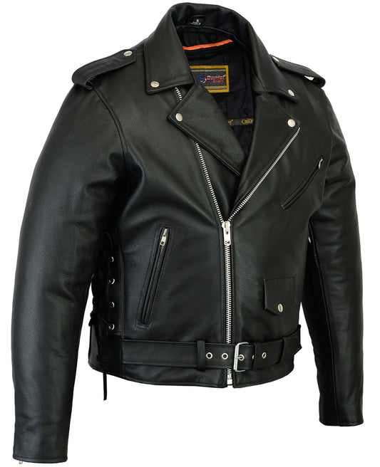 DS731 Men's Classic Side Lace Police Style M/C Jacket  Thunderbird Speed Shop