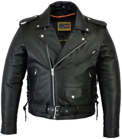 DS731 Men's Classic Side Lace Police Style M/C Jacket  Thunderbird Speed Shop