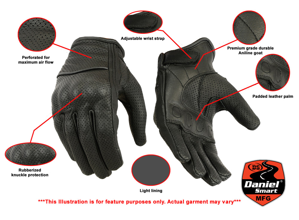 DS86 Women's Perforated Sporty Glove  Thunderbird Speed Shop