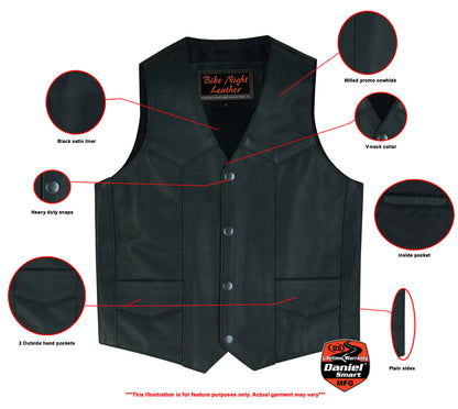 DS1725 Kids Traditional Style Plain Side Vest  Thunderbird Speed Shop