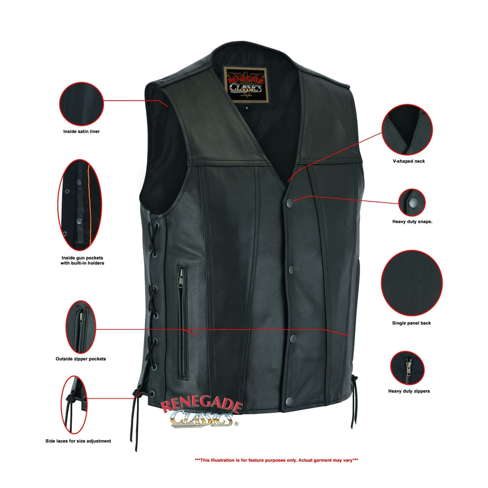 RC105 Men's Single Panel Concealed Carry Vest  Thunderbird Speed Shop