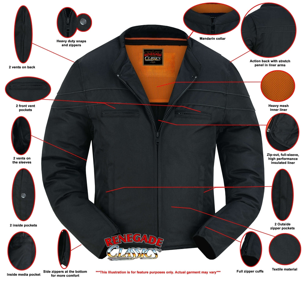 RC705 All Season Men's Textile Jacket  Thunderbird Speed Shop