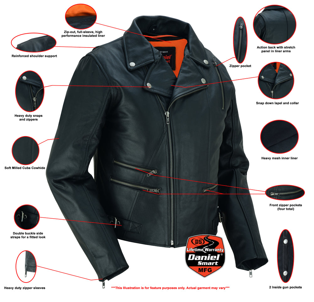 DS804 Women's Updated Stylish M/C Jacket  Thunderbird Speed Shop